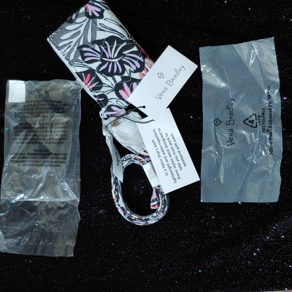 Vera Bradley 🆕 Sun Washed Tropical Ultralight Zip ID and Lanyard Bag - Picture 7 of 11
